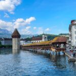 Lake Bridge Panorama Lucerne — Switzerland