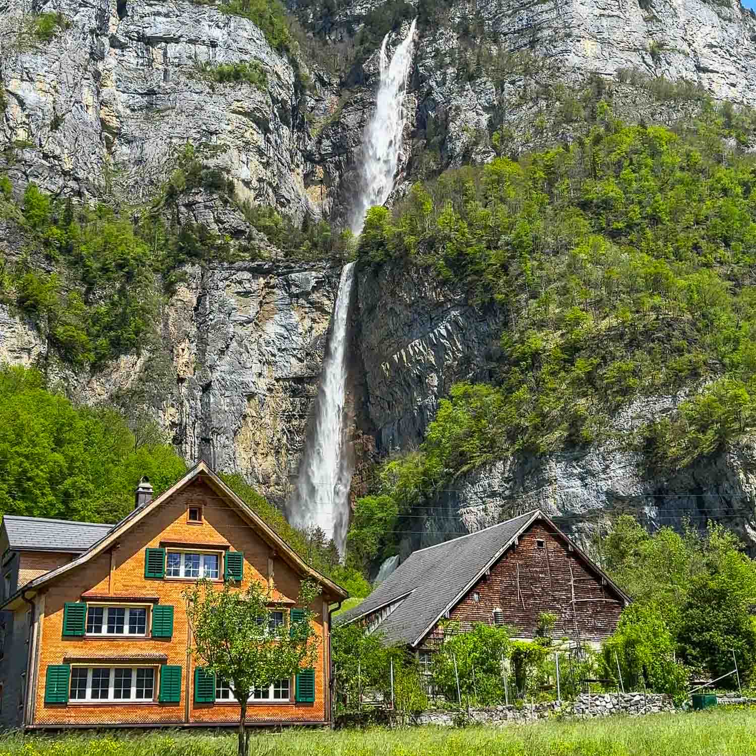 House at the Waterfall — Switzerland